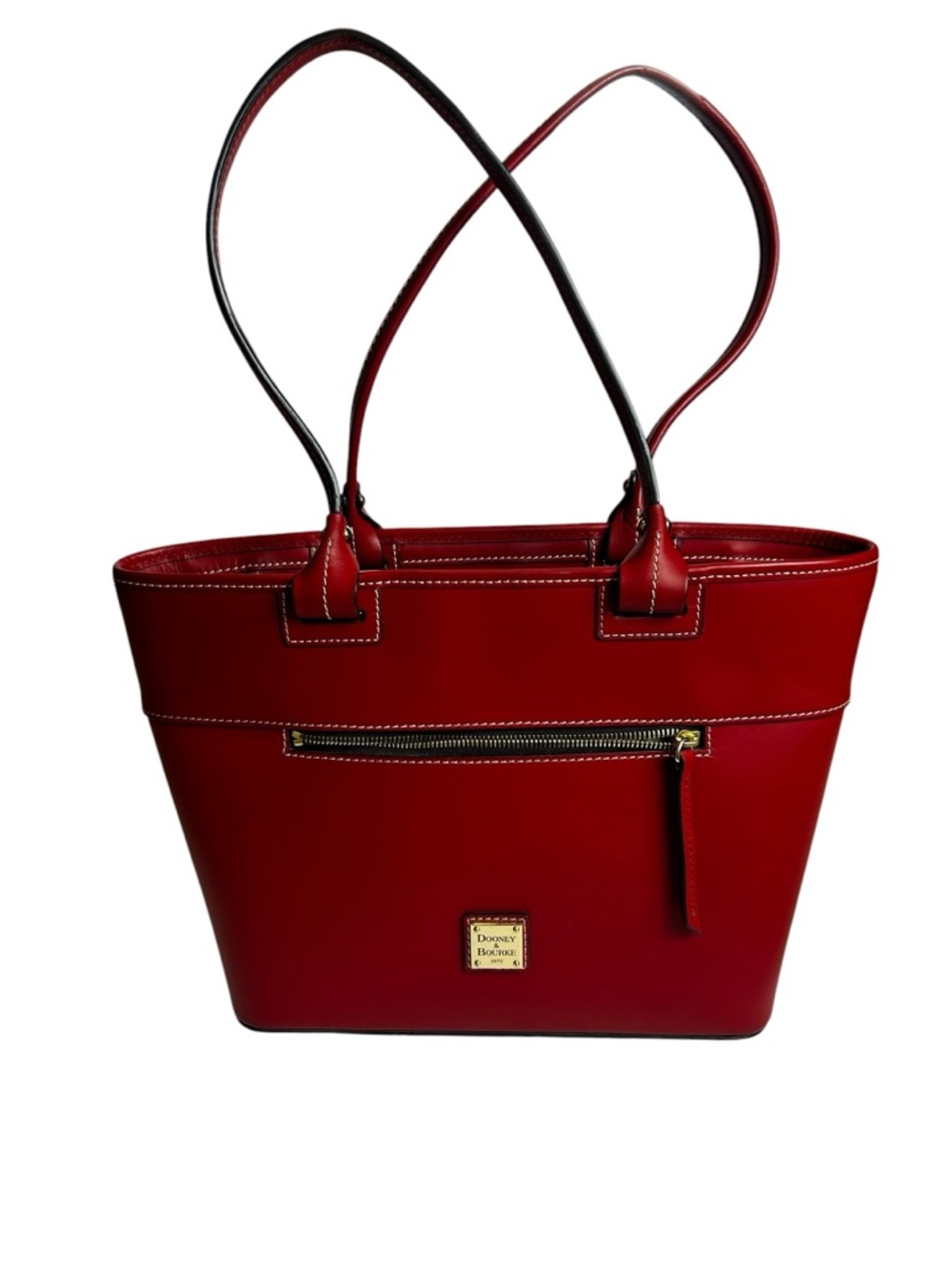 DOONEY & BOURKE BEACON RED LEATHER TOTE BAG MED/LARGE VINTAGE SHOULDER SATCHEL